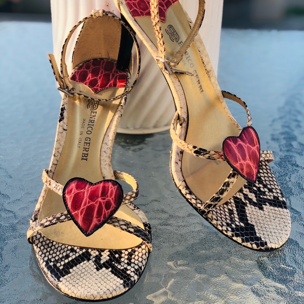 ❤️ Enrico Italian Snake/Croc Heels